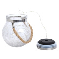 Garden Night Solar Holiday Decoration Ball-Shaped  Crackle Glass Table Lamp